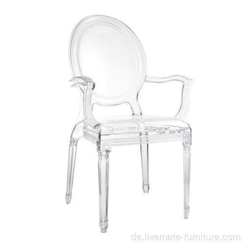 Fancy Luxury Chair Italian Plastic Outdoor Stapelbare Stühle